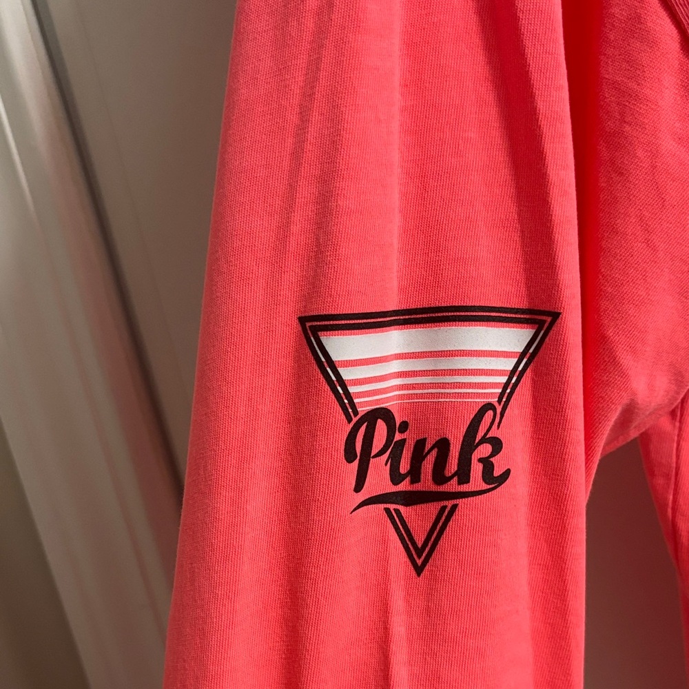 Victoria's Secret Pink Long Sleeve Tee - Neon Pink - Picture 3 of 4